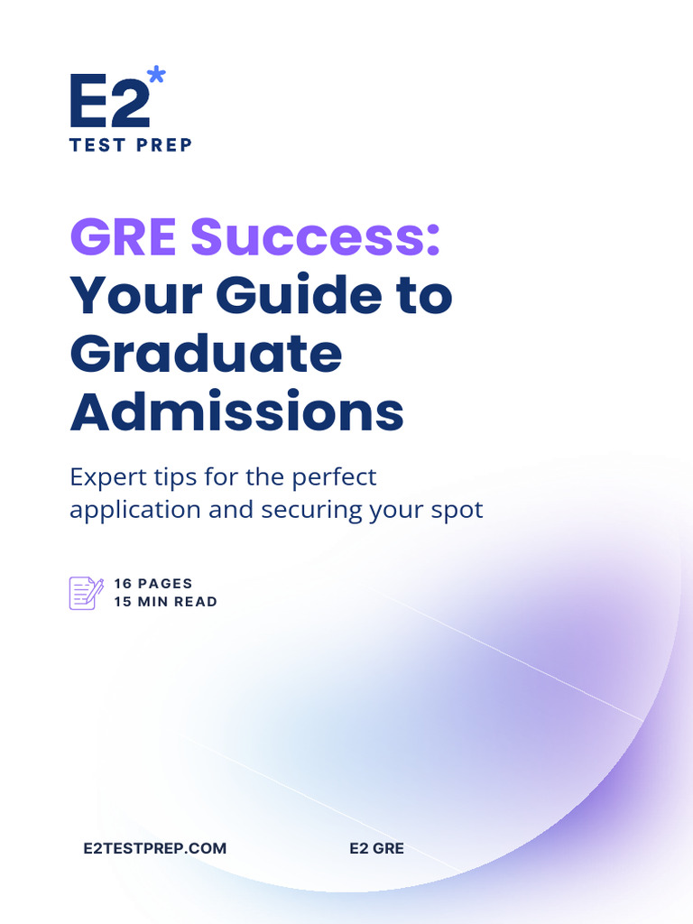 E2TestPrep Downloadable GRE Admissions Advice 3 Compressed | PDF ...