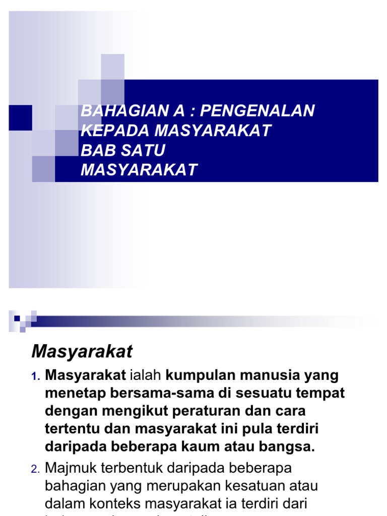 Bab 1 & 2 Masyarakat Dan Budaya (Dip)