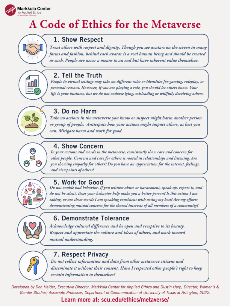 Metaverse Code of Ethics Guidelines | PDF | Social Psychology