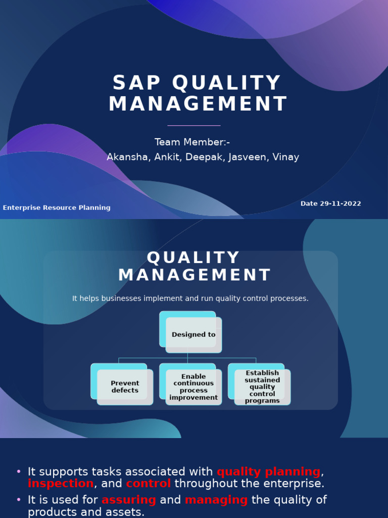 SAP Quality Management Overview | PDF | Business