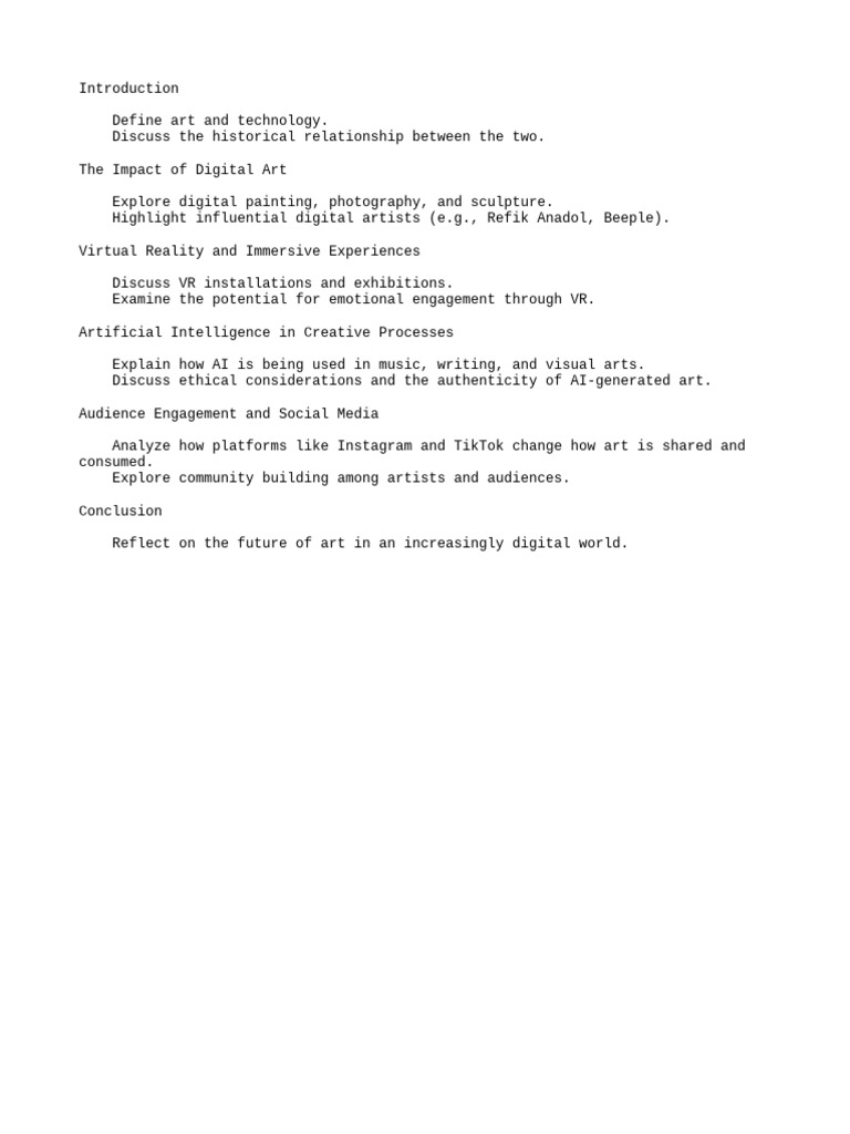The Intersection of Art and Technology | PDF