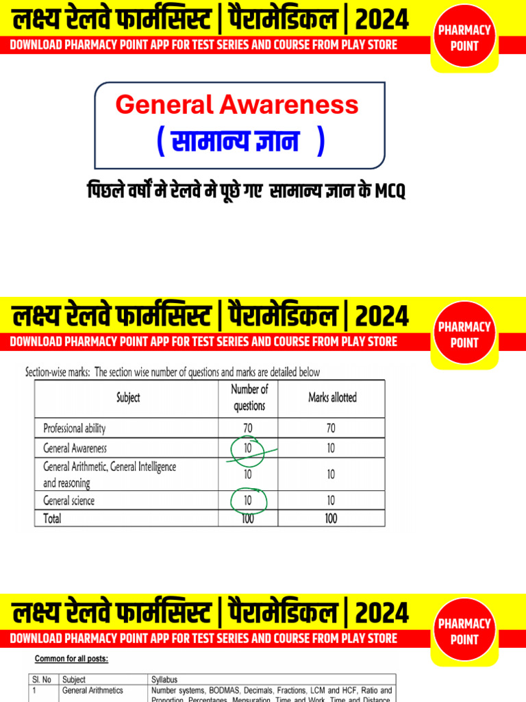 RRB Paramedical General Awareness 2 | PDF