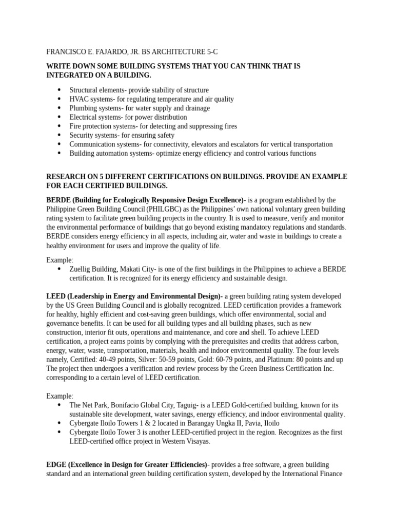 Ars 501 Assignment 1 | PDF | Green Building | Efficient Energy Use