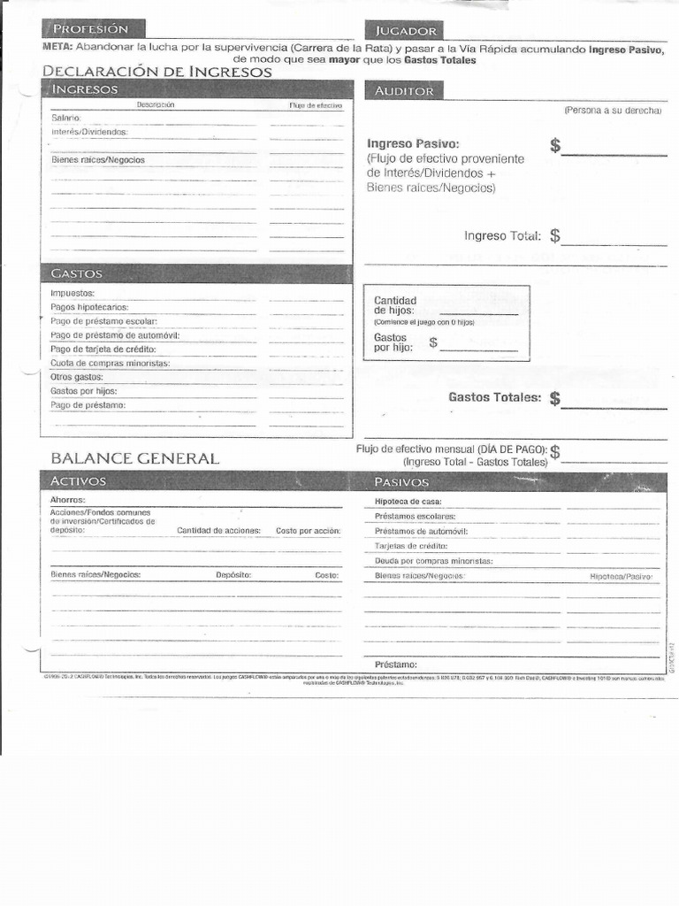 Cash Flow Hoja de Balance 2024 | PDF