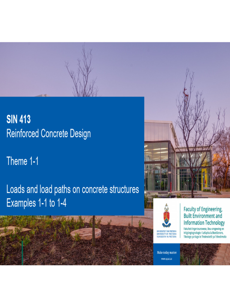 SIN 413 Slab Loading Examples 1-1 To 1-4 | PDF | Materials | Mechanics