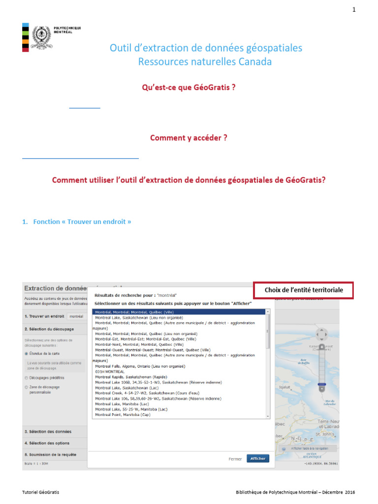 Tutoriel d'extraction GéoGratis pour QGIS | PDF | Cartographie ...