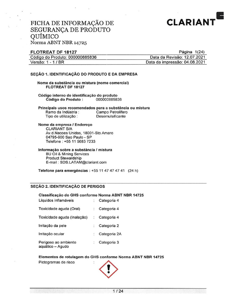 Flotreat DF 18127 Fispq | PDF
