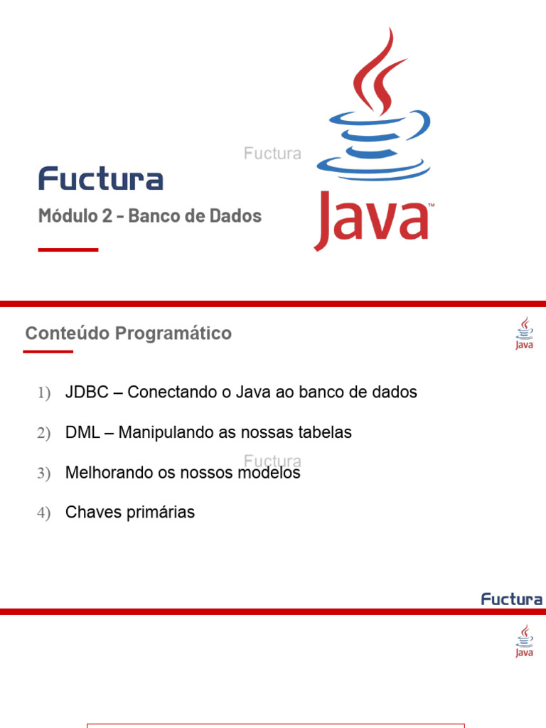 Conectando Java a Bancos de Dados JDBC | PDF | Bancos de dados | Java ...