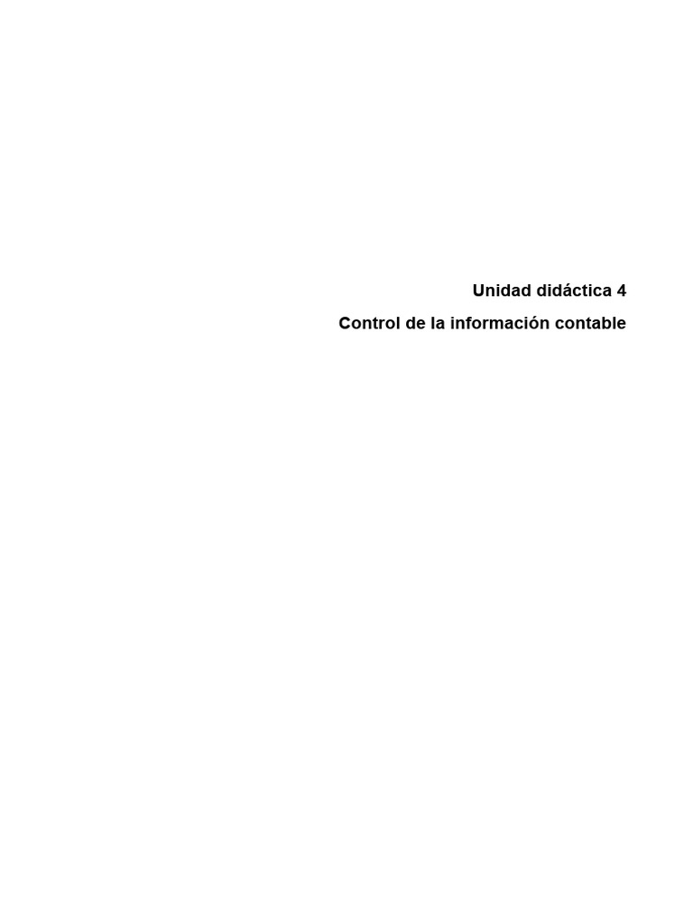 Unidad 04 | PDF | Contabilidad | Estado financiero