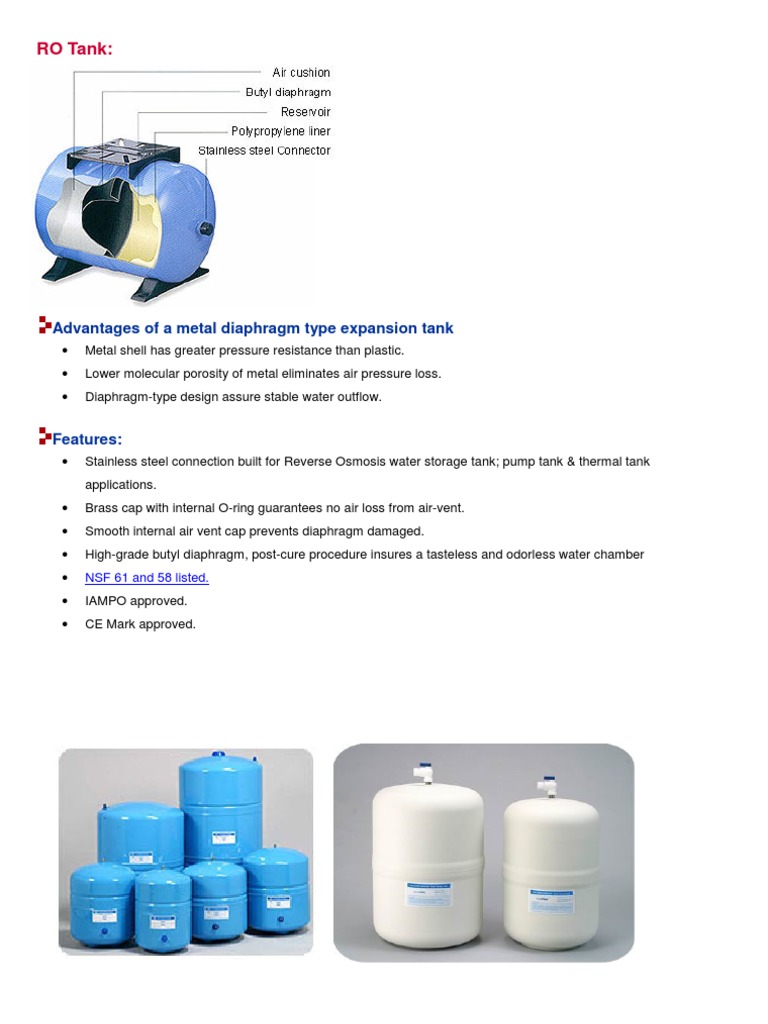 Metal Diaphragm Expansion Tank Benefits | PDF