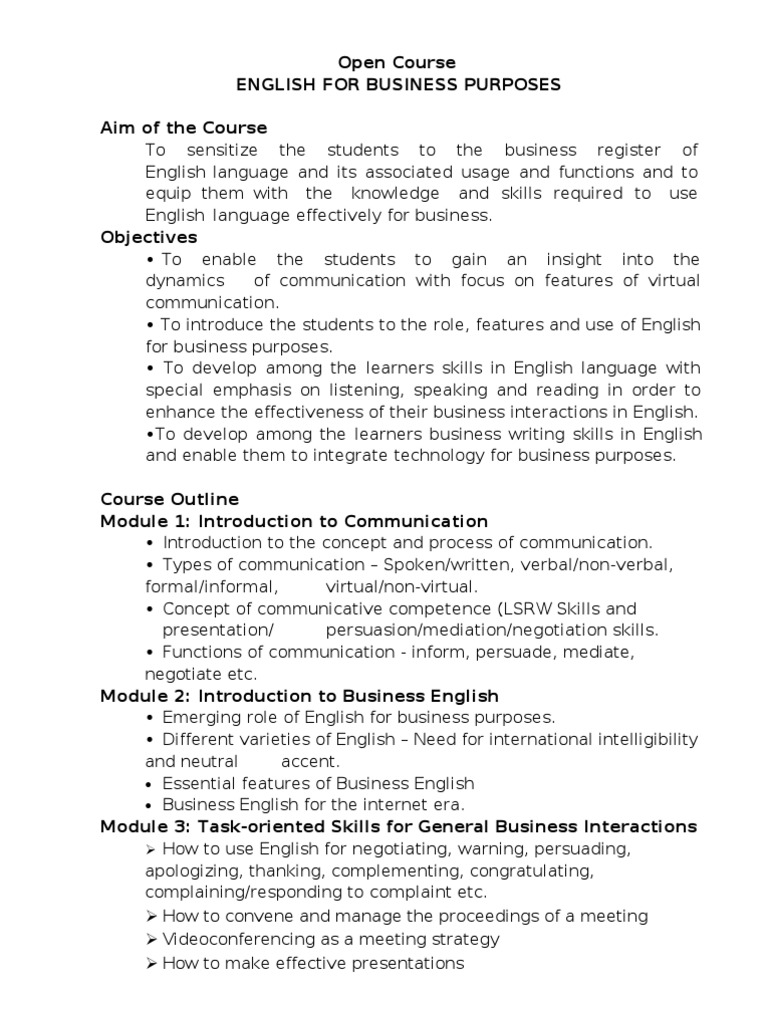 6 D 02 ENG English For Business Purpose PDF English Language