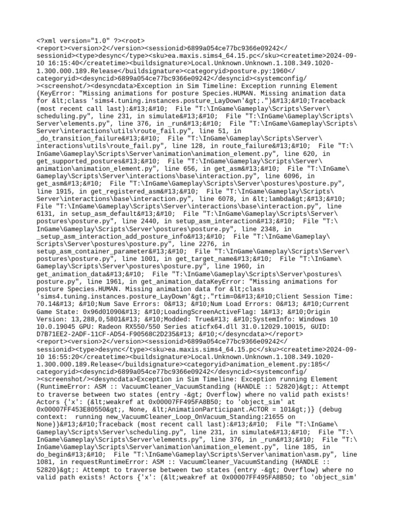Sims 4 Desync Error Reports | PDF | Computing Platforms | Computer ...