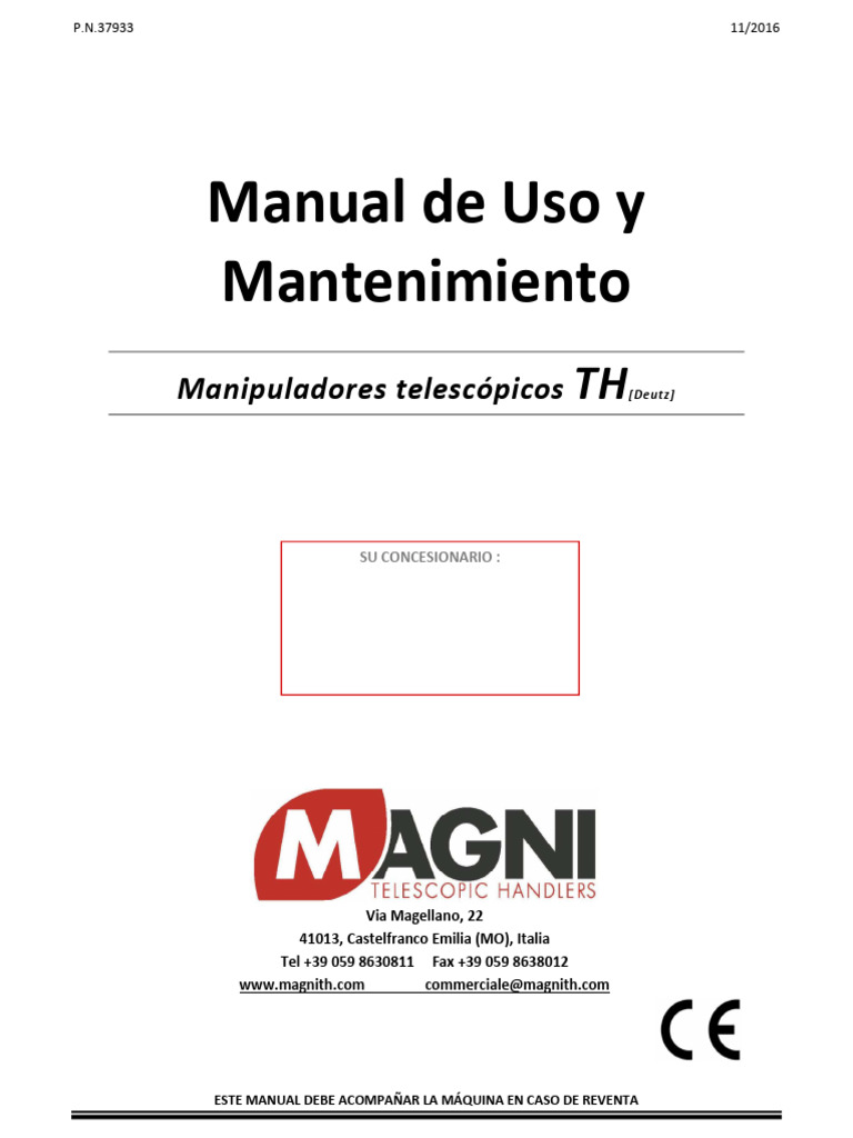 Manual de Uso y Mantenimiento TH Deutz | PDF | Amianto | Refrigerante