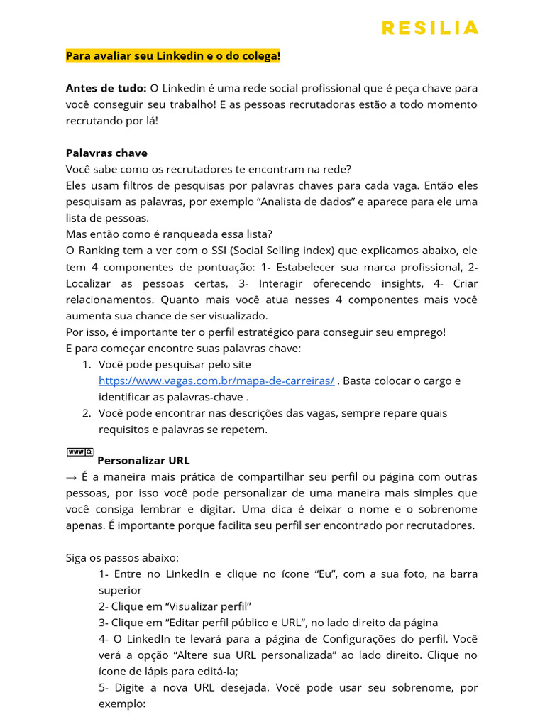 Otimize Seu Perfil no LinkedIn para Recrutadores | PDF | Rede de ...