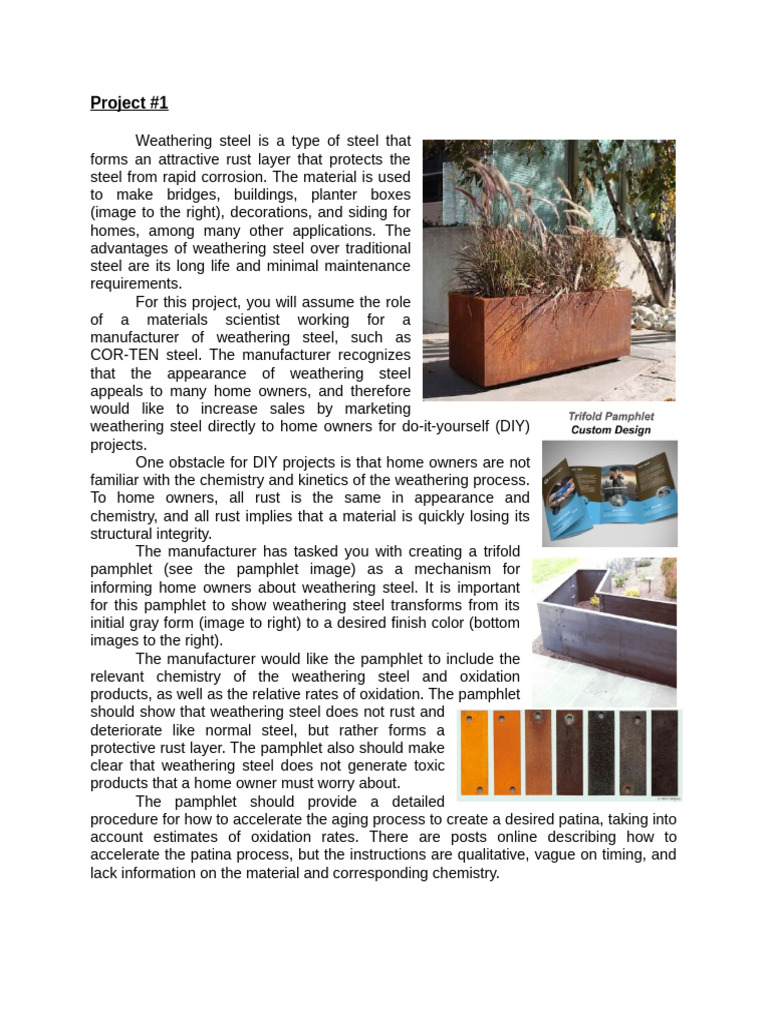 Project assignment pdf rust steel