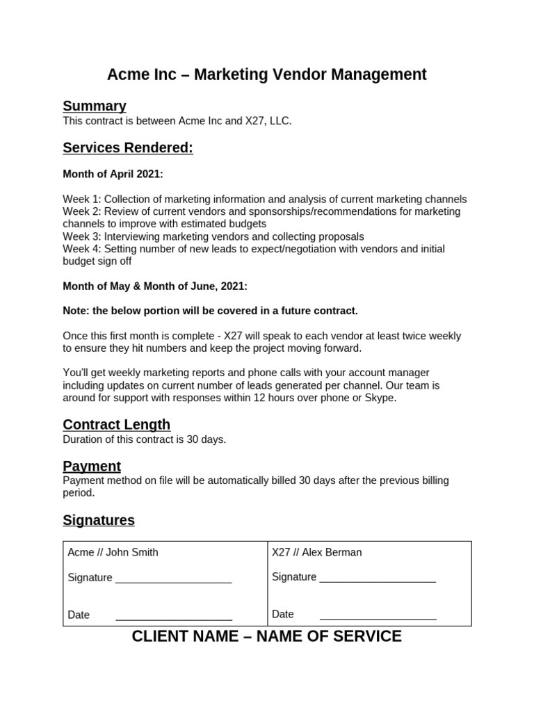 International Clients - Contract | PDF