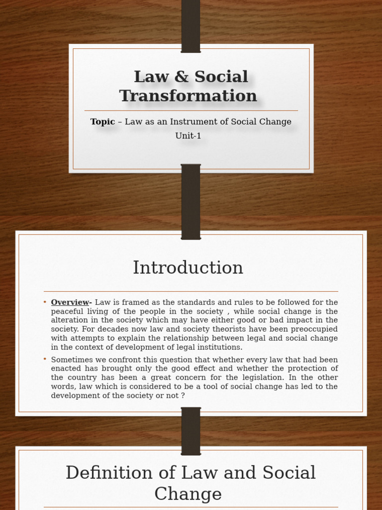 Law as a Tool for Social Change in India | PDF | Constitution | Justice