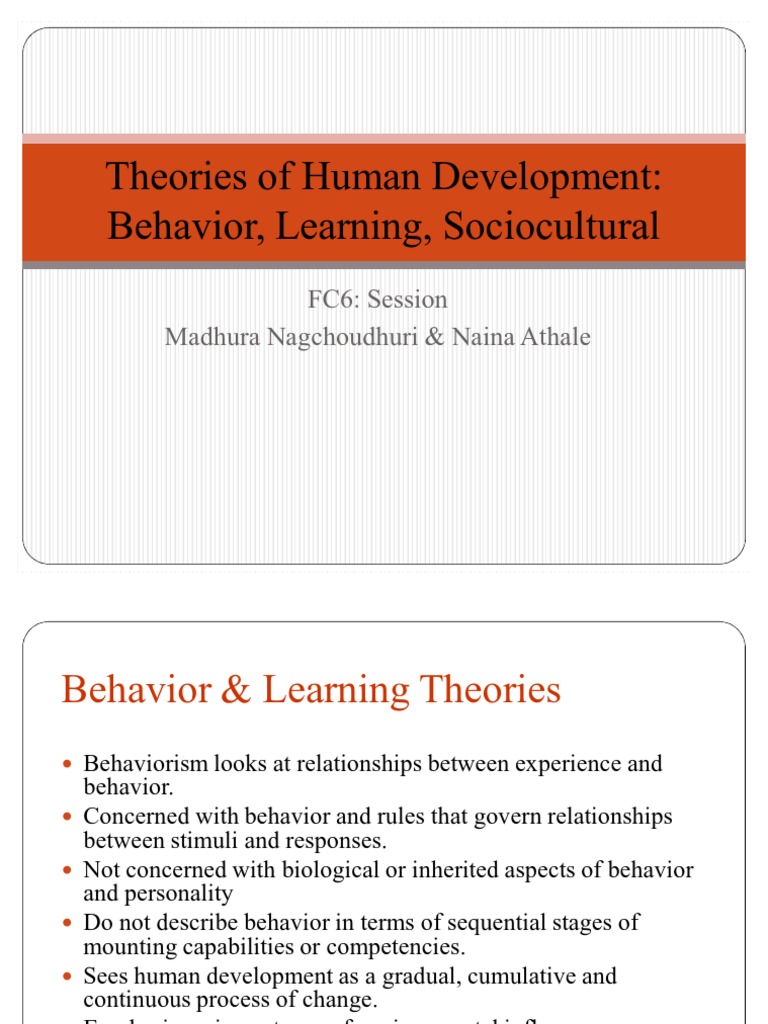theories of human development and behavior