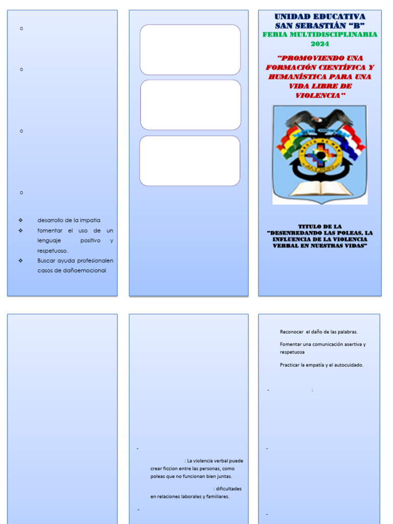 Feria Multidisciplinaria 2024 5B | PDF | Violencia | Comunicación