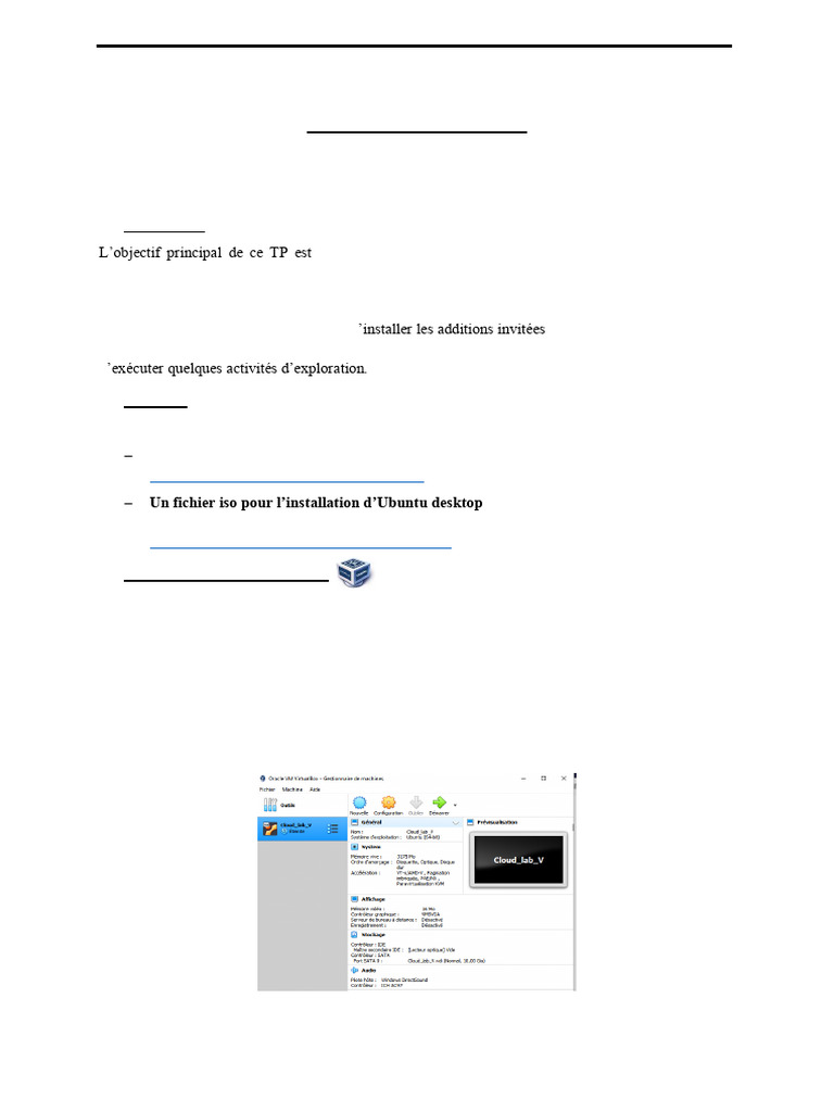 TP : Création de Machines Virtuelles | PDF | Machine virtuelle ...
