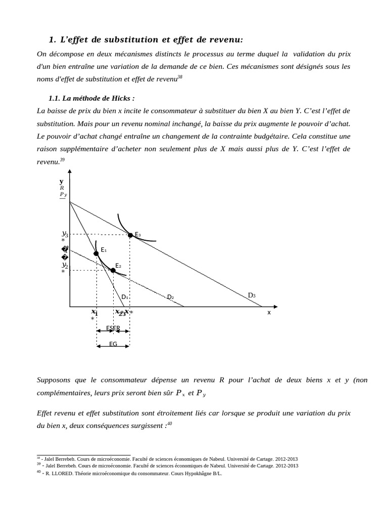 Effet de substitution et revenu en économie | PDF | Prix | Pouvoir d'achat