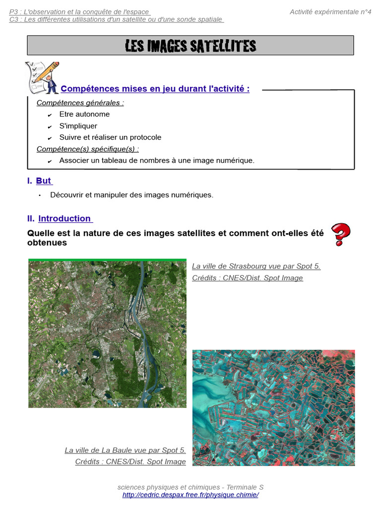 Images Satellites et Résolution Spatiale | PDF | Image numérique ...