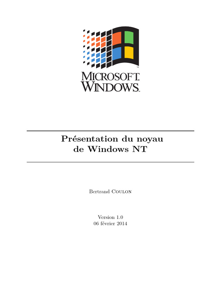 Présentation du noyau Windows NT | PDF | Microsoft Windows | Kernel ...