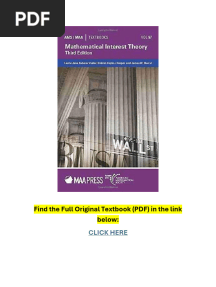 Mathematical Interest Theory 3rd Edition Textbook