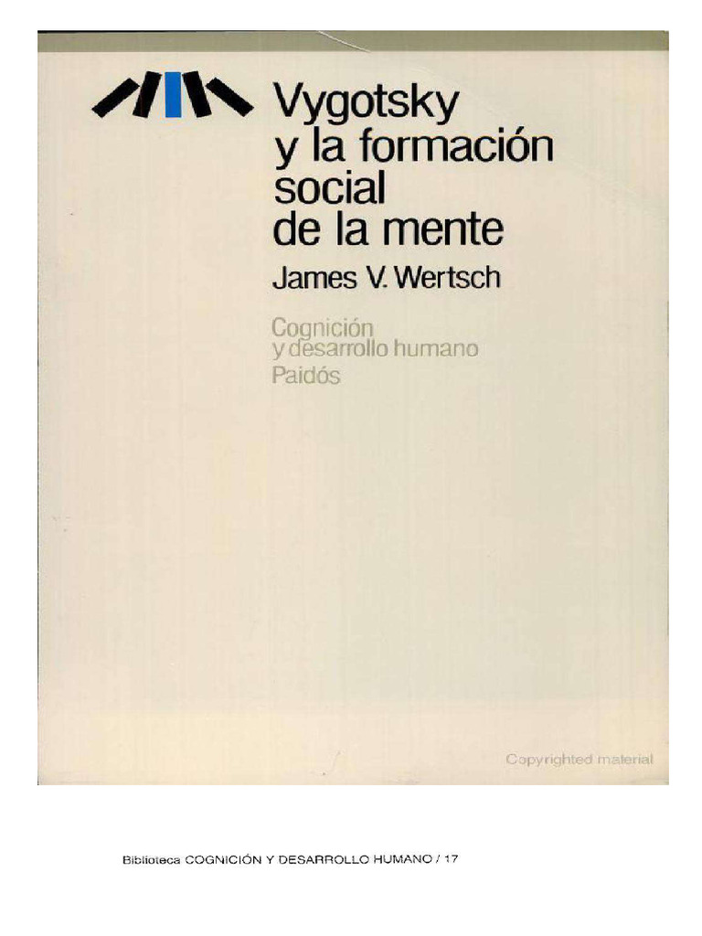 VYGOTSKY Y LA FORMACION SOCIAL DE LA MENTE Cognicion Wertsch | PDF