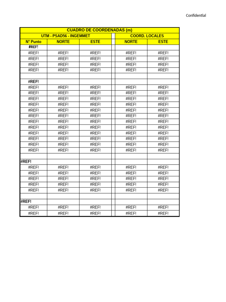 UTM Coordinates Data PSAD-56 | PDF