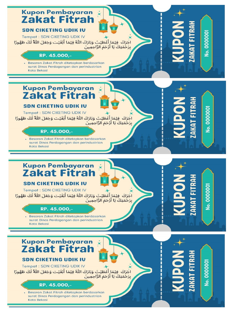 Kupon Zakat New | PDF