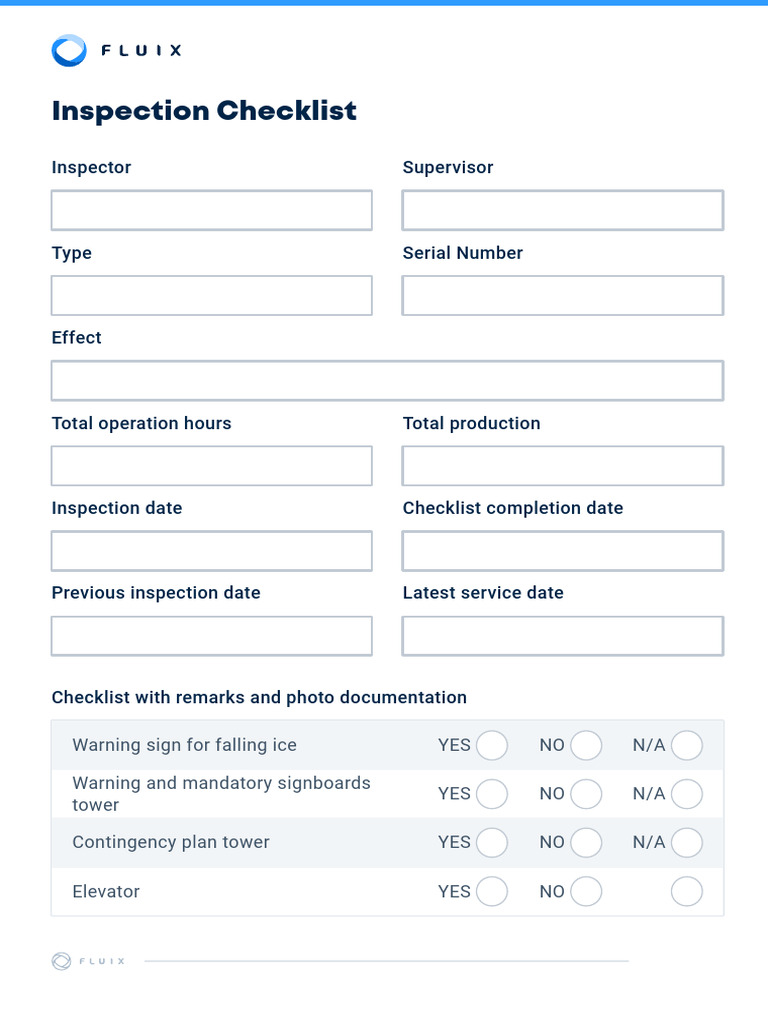 Template Form Inspection Checklist | PDF