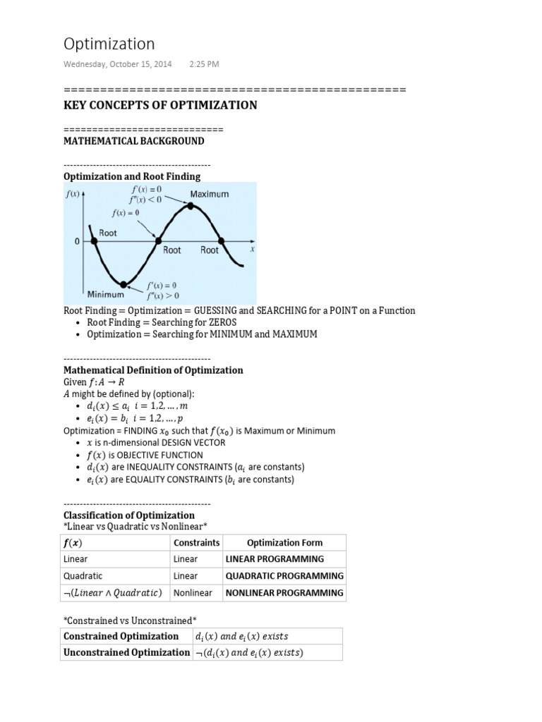 Optimization | PDF | Mathematical Optimization | Linear Programming