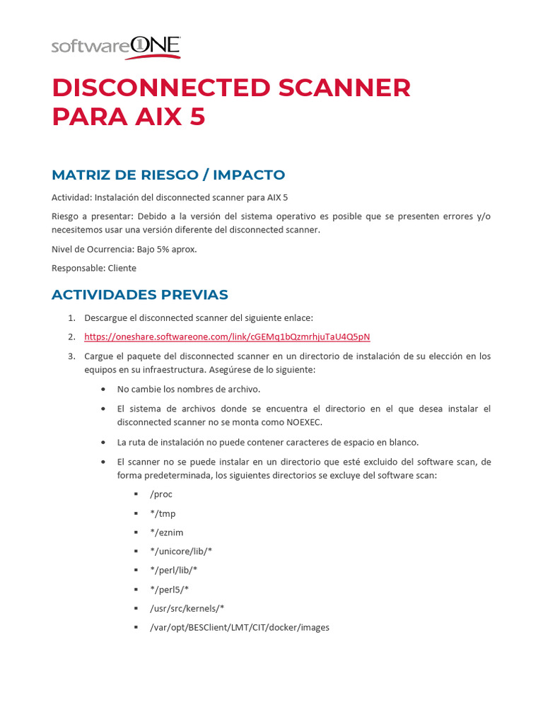 Instalación de Disconnected Scanner AIX 5 | PDF | Archivo de ...