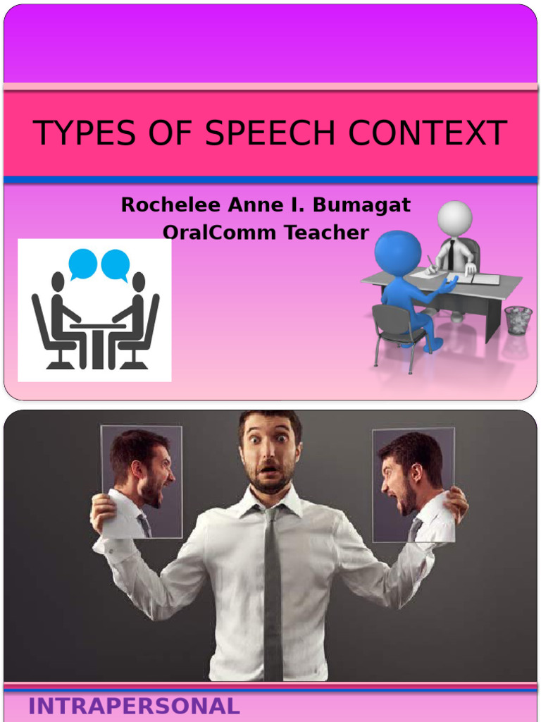 Day 1 Typesofspeechcontext | PDF | Communication | Interpersonal ...