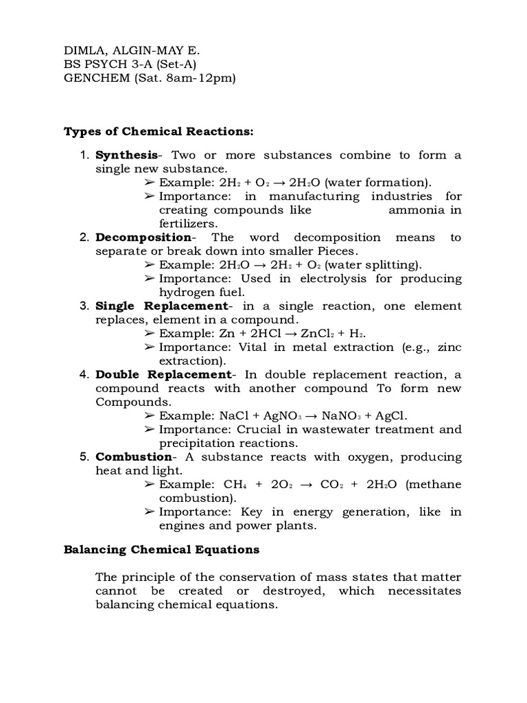 Research Paper | PDF | Chemical Reactions | Chemical Substances