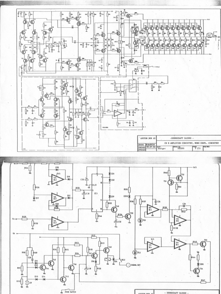 Soundcraft Sa2000 Power Amplifier Schematic | PDF