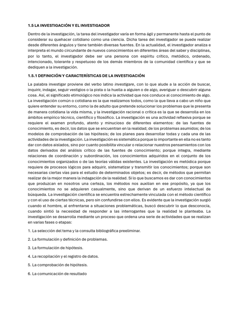 Rol del Investigador en la Investigación | PDF | Conocimiento | Teoría