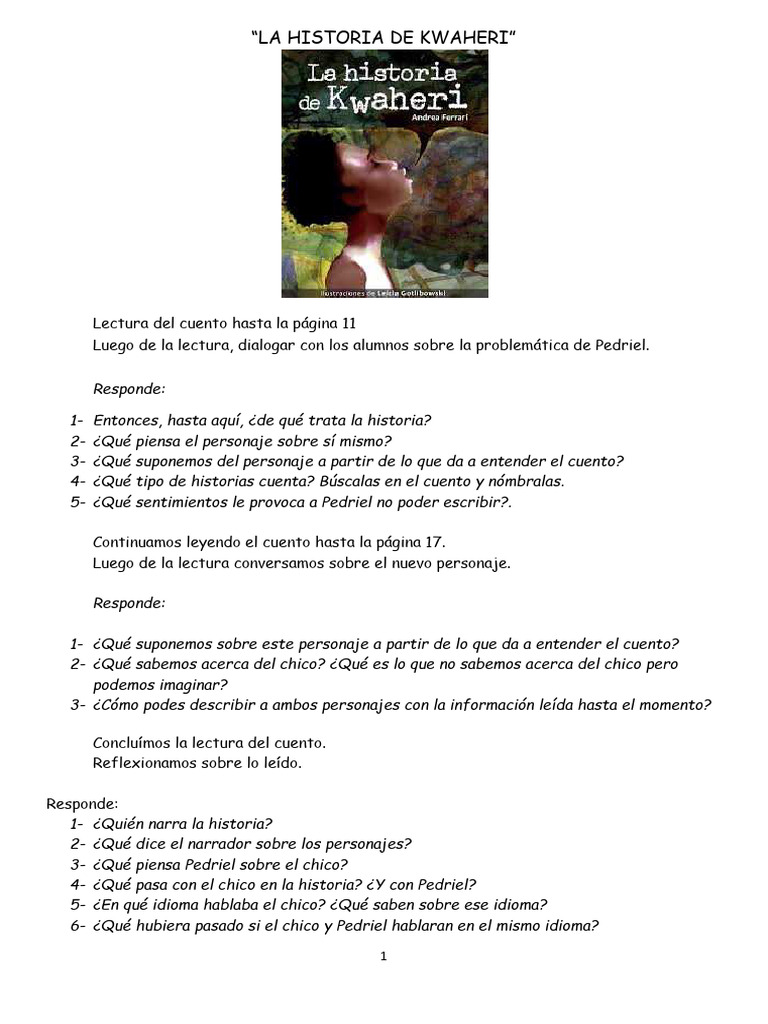 La Historia de Kwaheri | PDF | Cuentos | Escritores