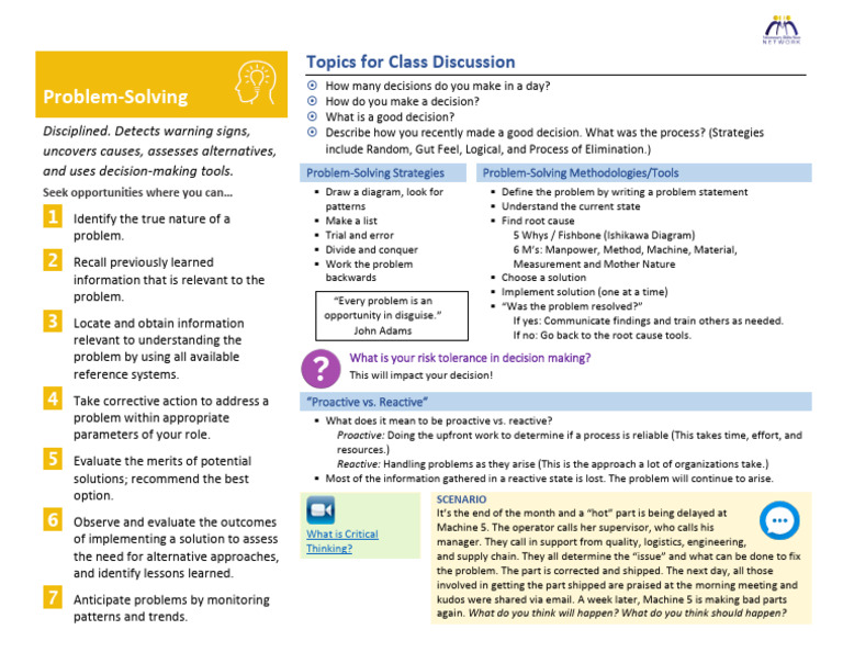 Problem Solving Skill FINAL | PDF | Information | Decision Making