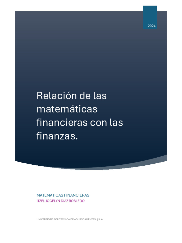 Matemáticas Financieras y Finanzas | PDF | Negocios