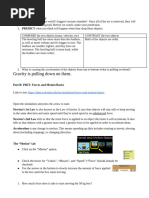 PhET - Forces Motion KEY | PDF | Force | Newton's Laws Of Motion