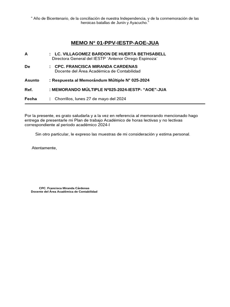 Memo 01 Pdf 