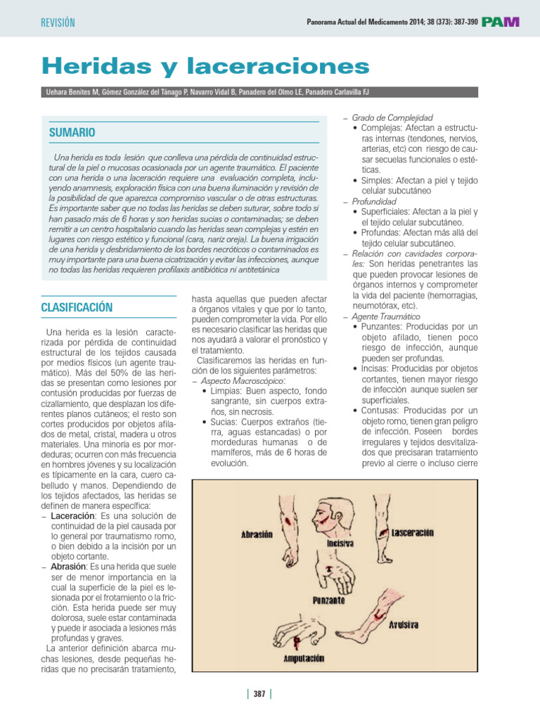 clasificaci-n-de-heridas-y-laceraciones-pdf-herida-medicina-clinica