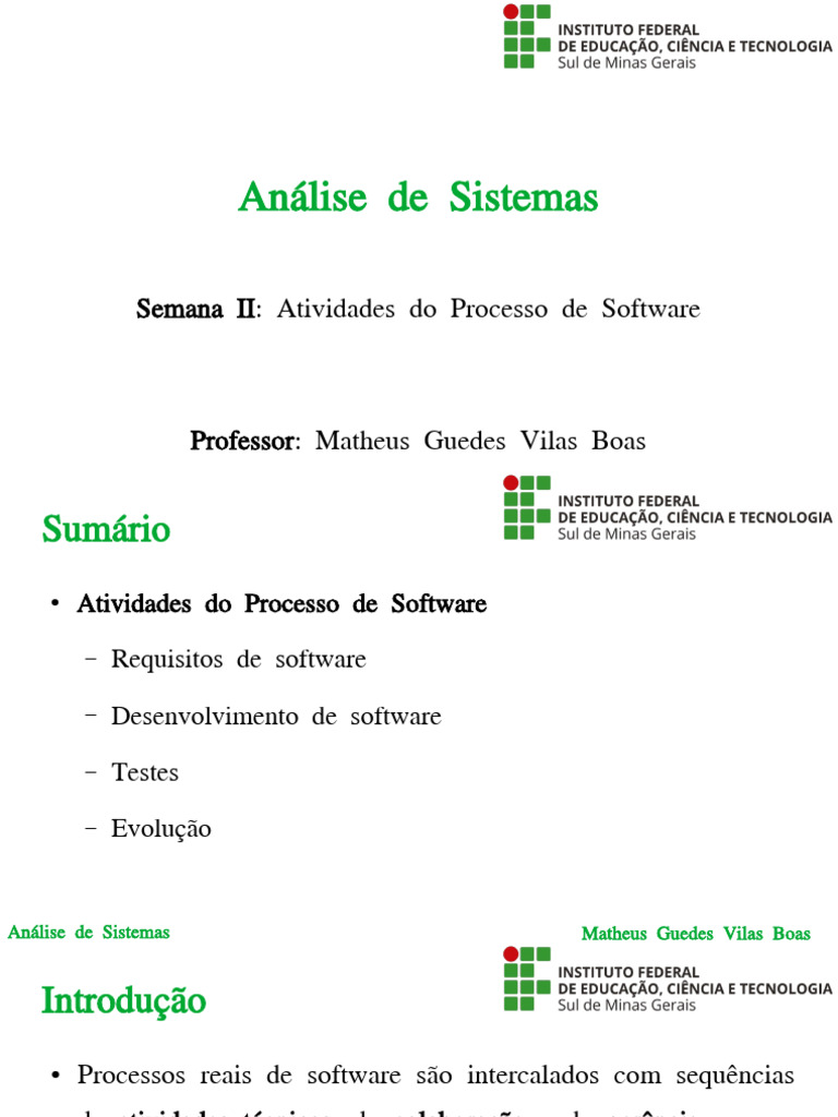 Atividades do Processo de Software | PDF | Processo de desenvolvimento ...