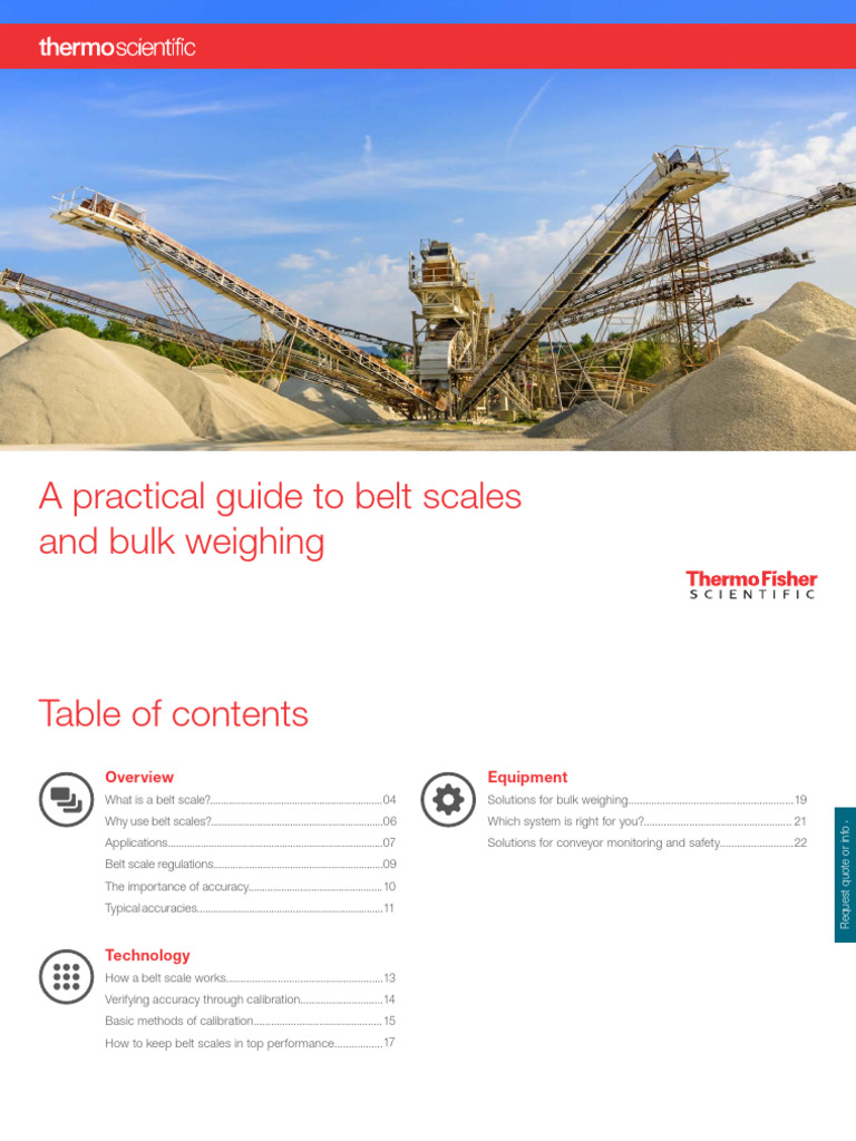 Belt Scales: A Practical Guide | PDF | Calibration | Weighing Scale