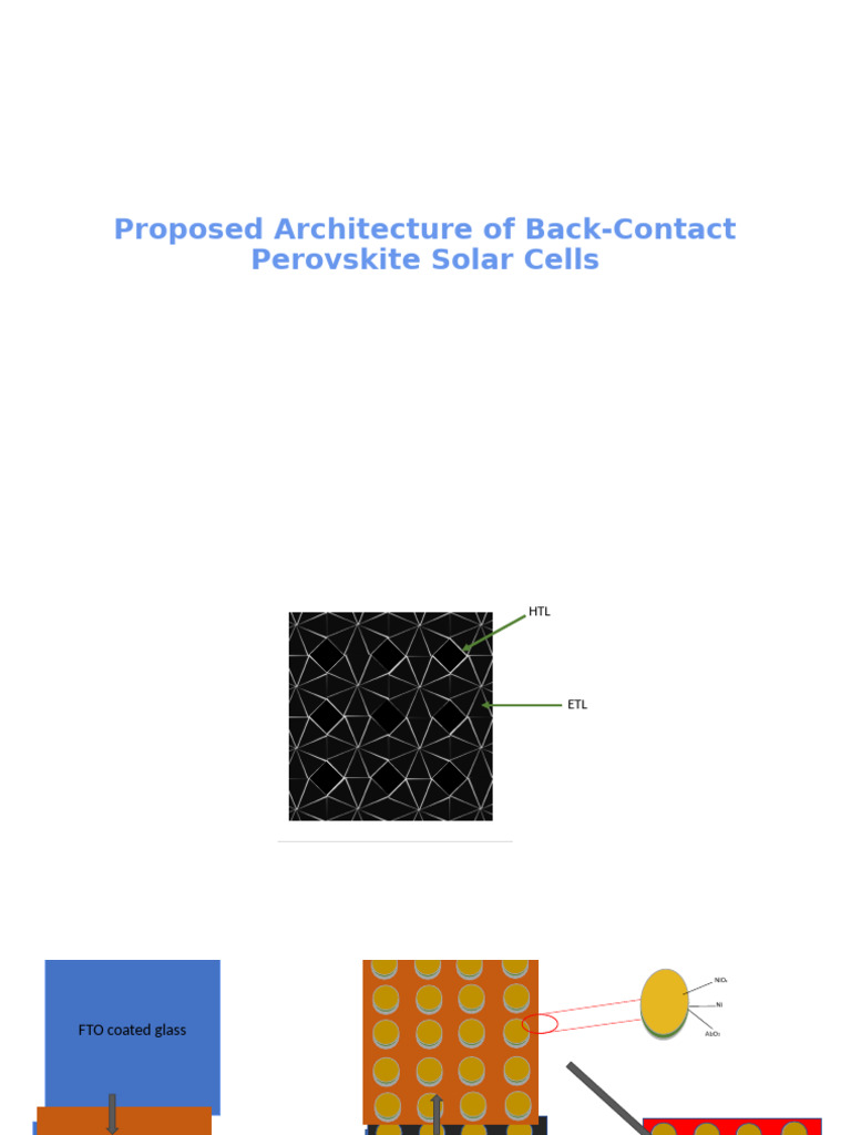 Back-Contact Perovskite Solar Cell Design | PDF