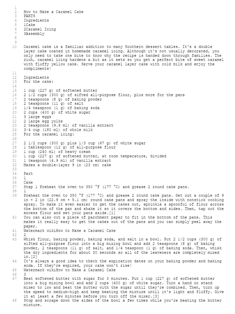 Southern Caramel Cake Recipe Guide | PDF | Teaspoon | Cakes
