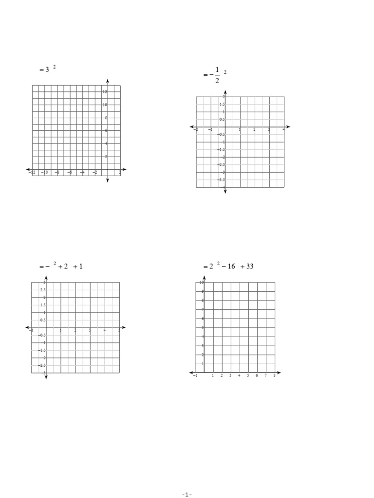 Graphing Quadratic Functions Worksheet | PDF | Mathematical Analysis ...
