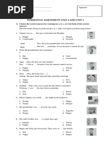 UH B. Inggris Unit 5, 6 Kelas 6